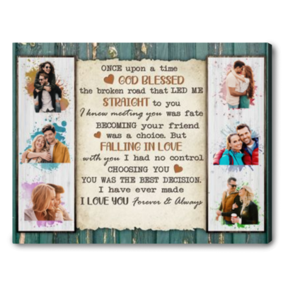 Best Wedding Gift For Young Couple Custom Couple Photo On Canvas Print