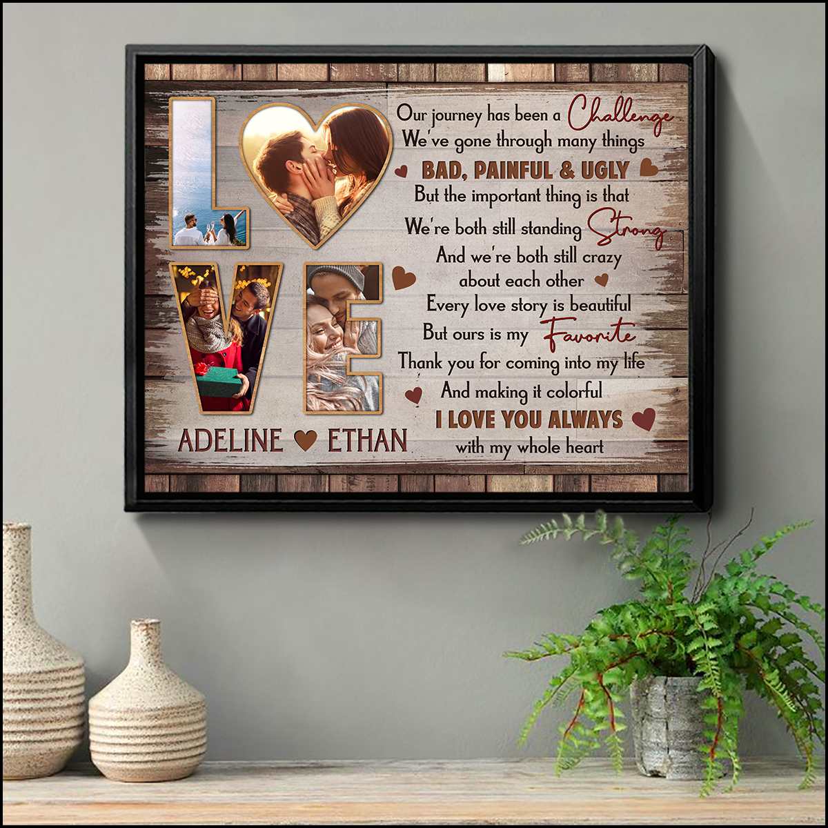 Valentines Day Gifts Custom 5 Year Wedding Anniversary Ideas, Picture  Collage Some Call It Adventure Canvas Wall Art - Magic Exhalation