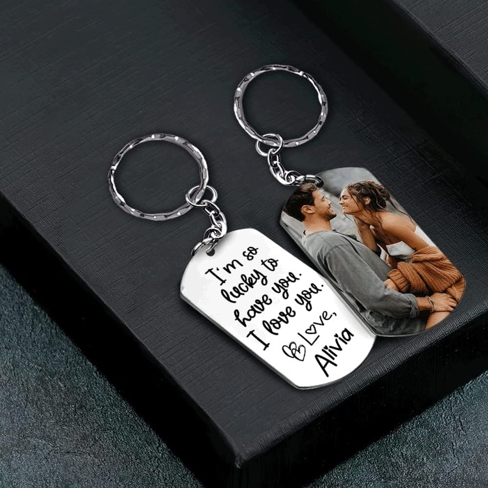 Valentine's Day gifts for couples - Personalized Couple Keychain