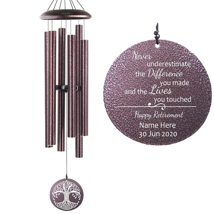 Personalized Retirement Wind Chime 