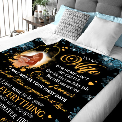 Customized To my Wife Fleece Blanket Valentine's Day Gift For Wife