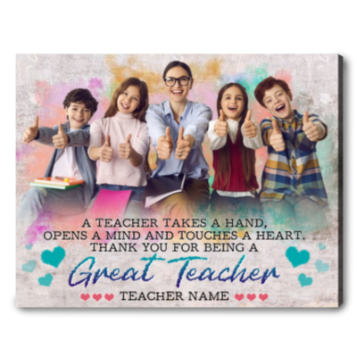 Customized End Of Year Teacher Gift Ideas Thank You Canvas For Teacher