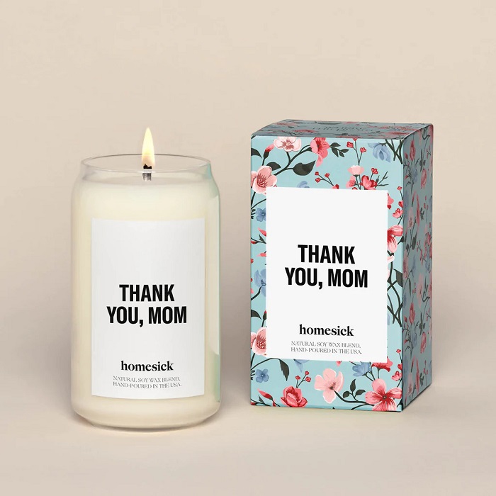 "Thank you, Mom " Candle - Valentine's Day gifts for mom