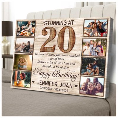 Customized Photo 20th Birthday Canvas Gift Idea For 20th Birthda 01