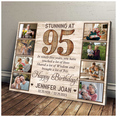 Customized Photo 95th Birthday Canvas Gift Idea For 95th Birthday 01