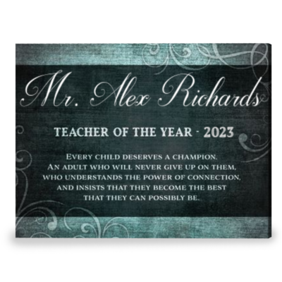 Appreciation Teacher Gift Personalized Gift For Teacher Canvas Print