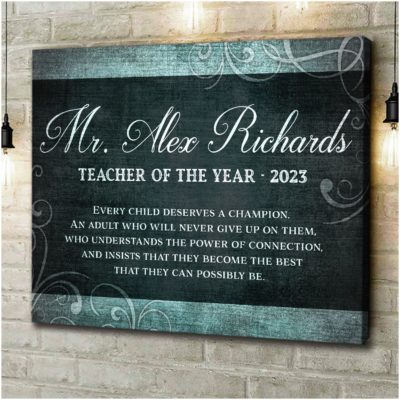 Appreciation Teacher Gift Personalized Gift For Teacher Canvas Print