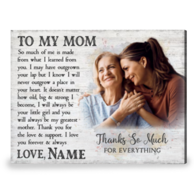 Customized Mother's Day Gift From Daughter To My Mom Canvas Print