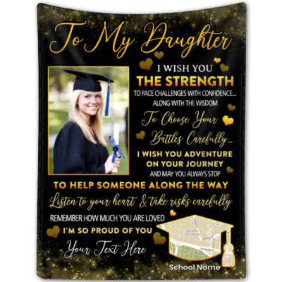 Customized Blanket For Graduation For Her Best Graduation Gift Idea From Mom