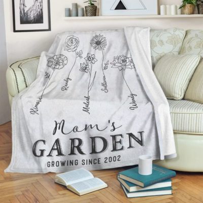 Personalized Mom Blanket Unique Gift For Mom Fleece Blanket
