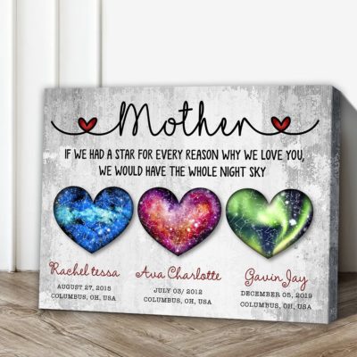 Custom Meaningful Mother's Day Gift Star Map Mother Canvas Print 01