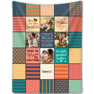 Unique Mom's Day Gift Personalized Fleece Blanket For Mom