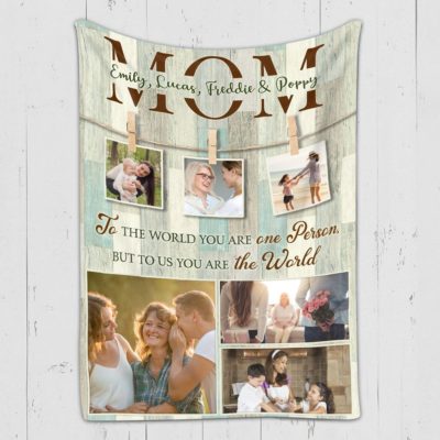 Mother's Day Blanket Gift Custom Blanket With Photo