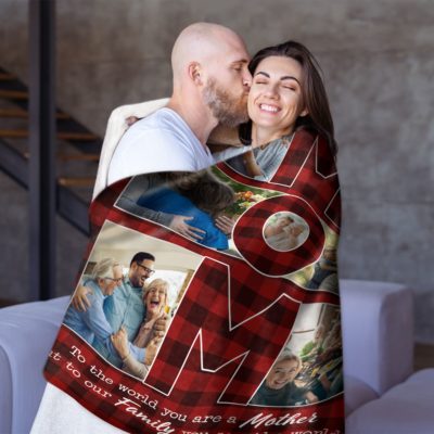 Special Gift For Mom Customized Fleece Blanket For Mother's Day