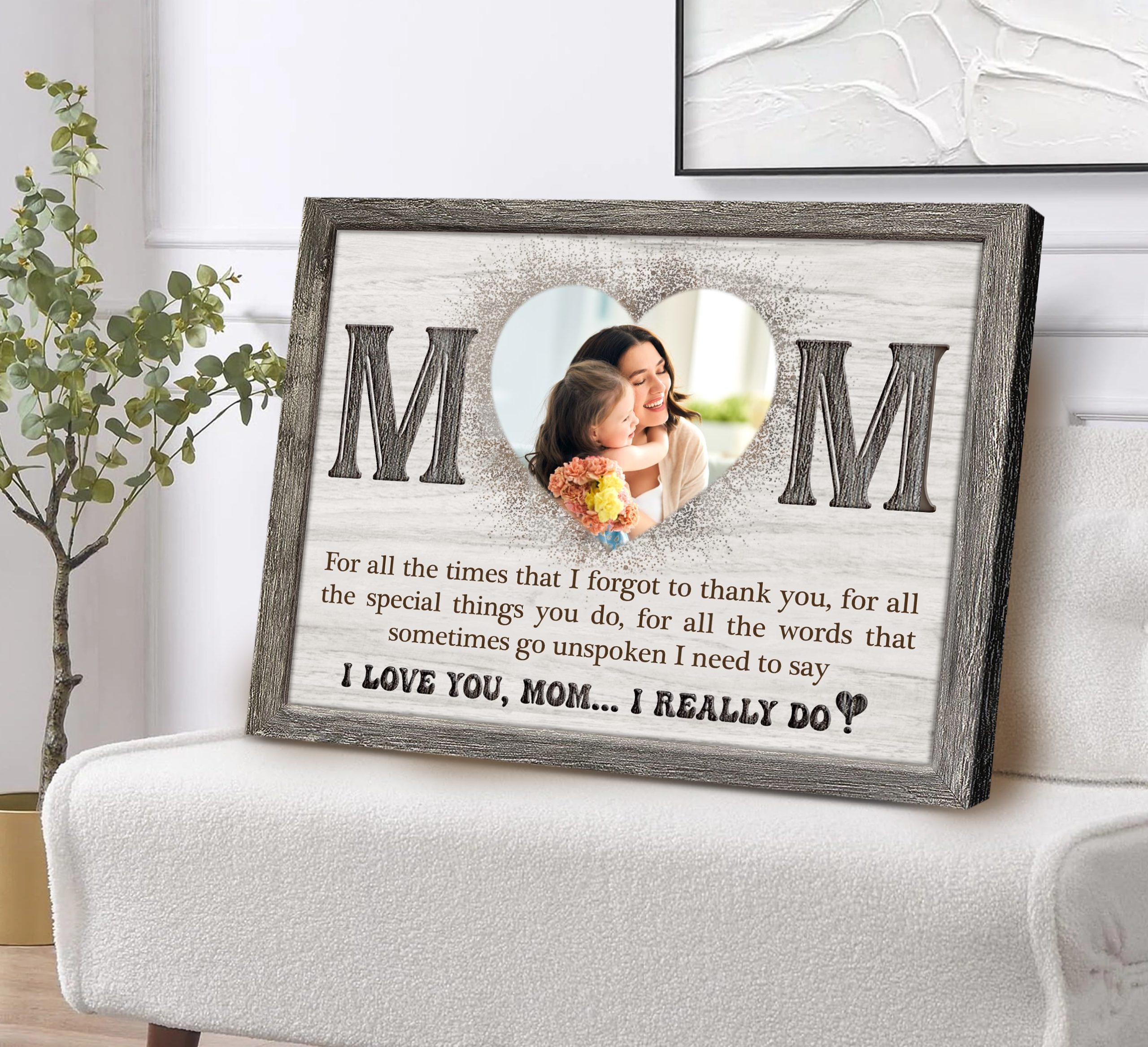 Special Gift For Mom Personalized Canvas Print From Photo For Mother's Day Gift