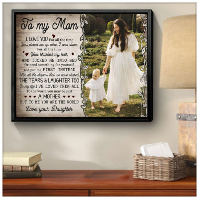 Custom Daughter Gift For Mom On Mother's Day To My Mom Canvas Print
