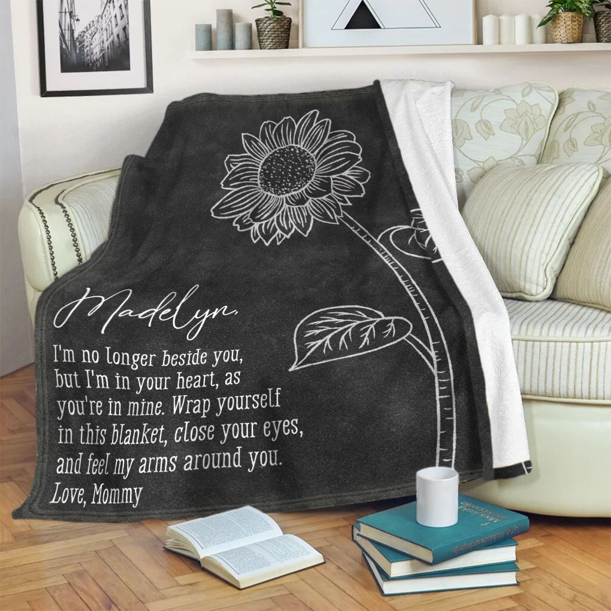 Beautiful Gift For Loss Of A Mother Personalized Fleece Blanket