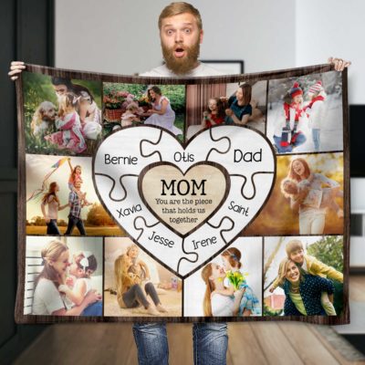 Custom Blanket Mom Holds Us Together Special Mother's Day Gift Idea 01
