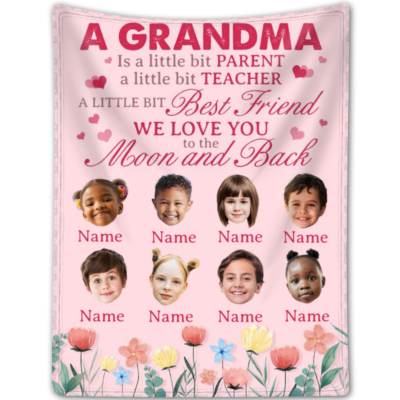 Custom Photo Grandma Blanket Gift Unique Mother's Day Gift Idea