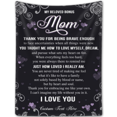 Bonus Mom Blanket Personalized Gifts For Bonus Mom Step Mom