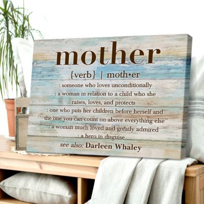 Personalized Mom Gift Mother Definition Canvas Print