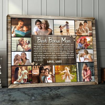 Bonus Mom Gifts For Mothers Day Personalized Mom Gift Wall Art