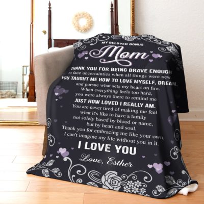 Bonus Mom Blanket Personalized Gifts For Bonus Mom Step Mom