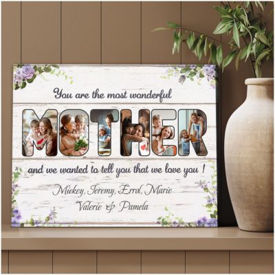 Meaningful Gift For Mother's Day Custom Photo Collage Mother Canvas 01