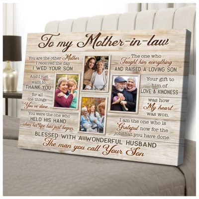Custom To My Mother In Law Canvas Special Gift Idea For Mother's Day 01