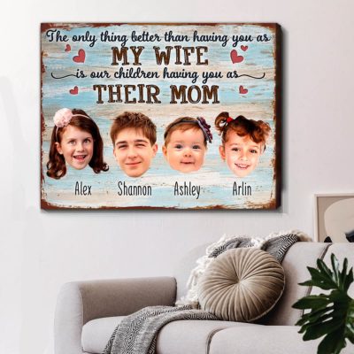 Wife Gift For Mother's Day Personalized Gift For Wife Canvas Print