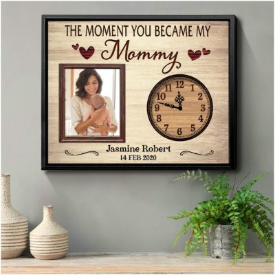 Personalized Moment You Became My Mommy Canvas Meaningful Mother's Day Gift 01