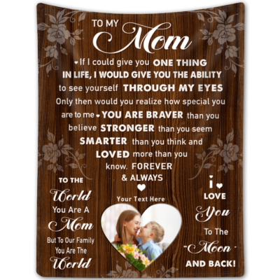 Thoughtful Gift For Mothers Day Fleece Blanket For Mom From Son