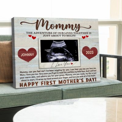 Personalized New Mom Canvas Print Thoughtful Gift For First Mother's Day 01