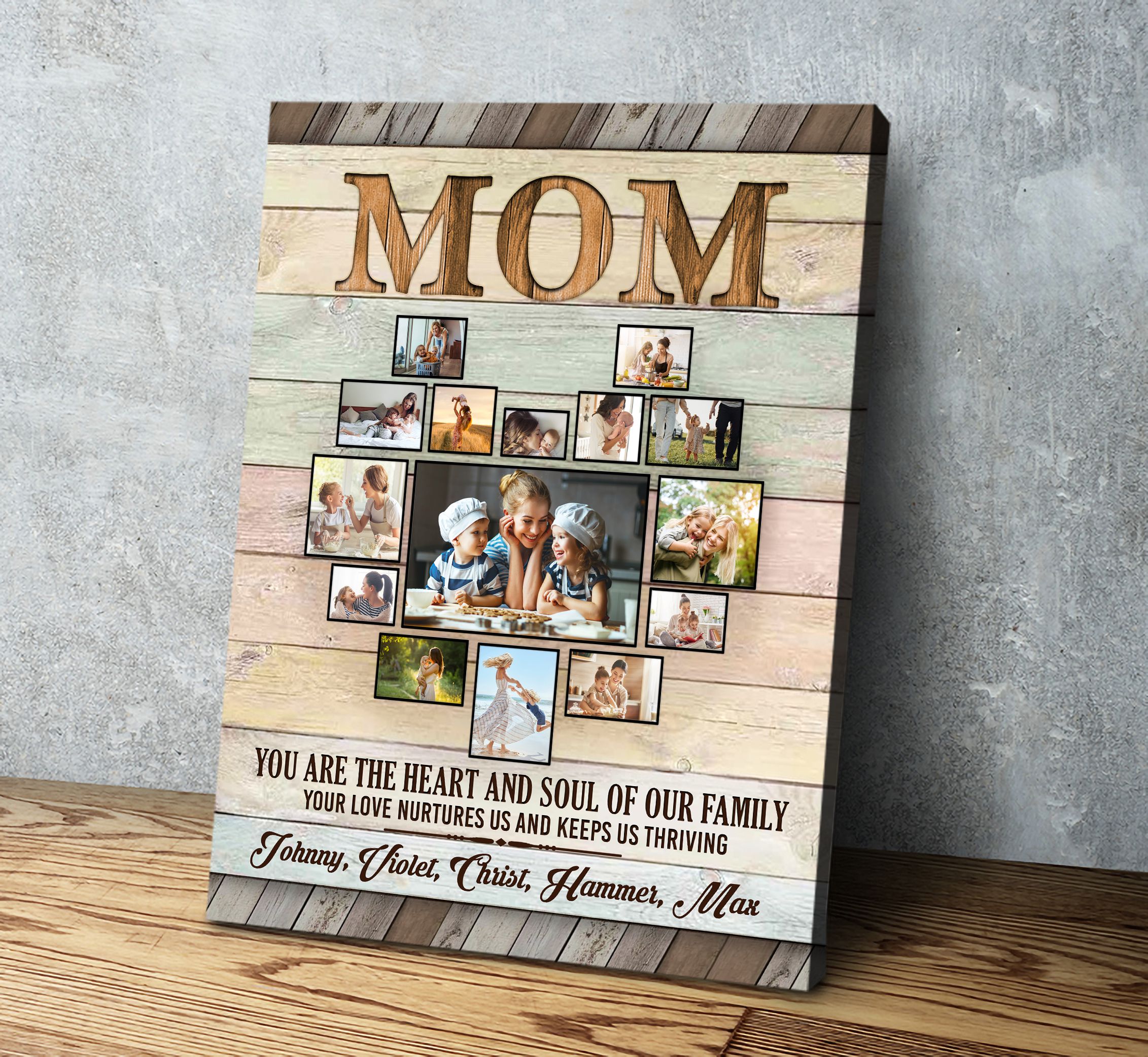 Mother's Day gift idea, mother's day gifts, Photo collage, Heart