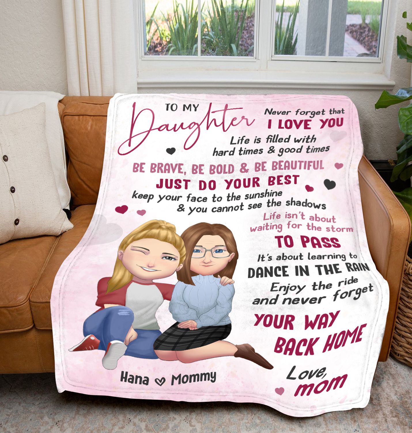 We Love You Mom Blanket, Custom Image Blanket, Blanket For Mom, Gift B