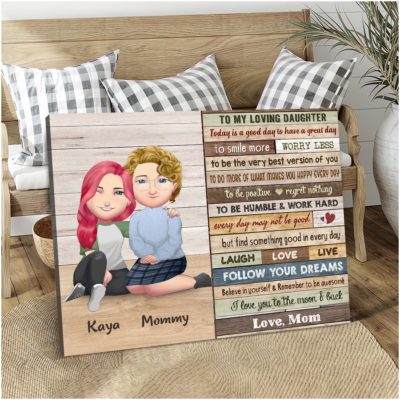 Customized Gift For Daughter From Mom Cute Daughter Gift Canvas Print