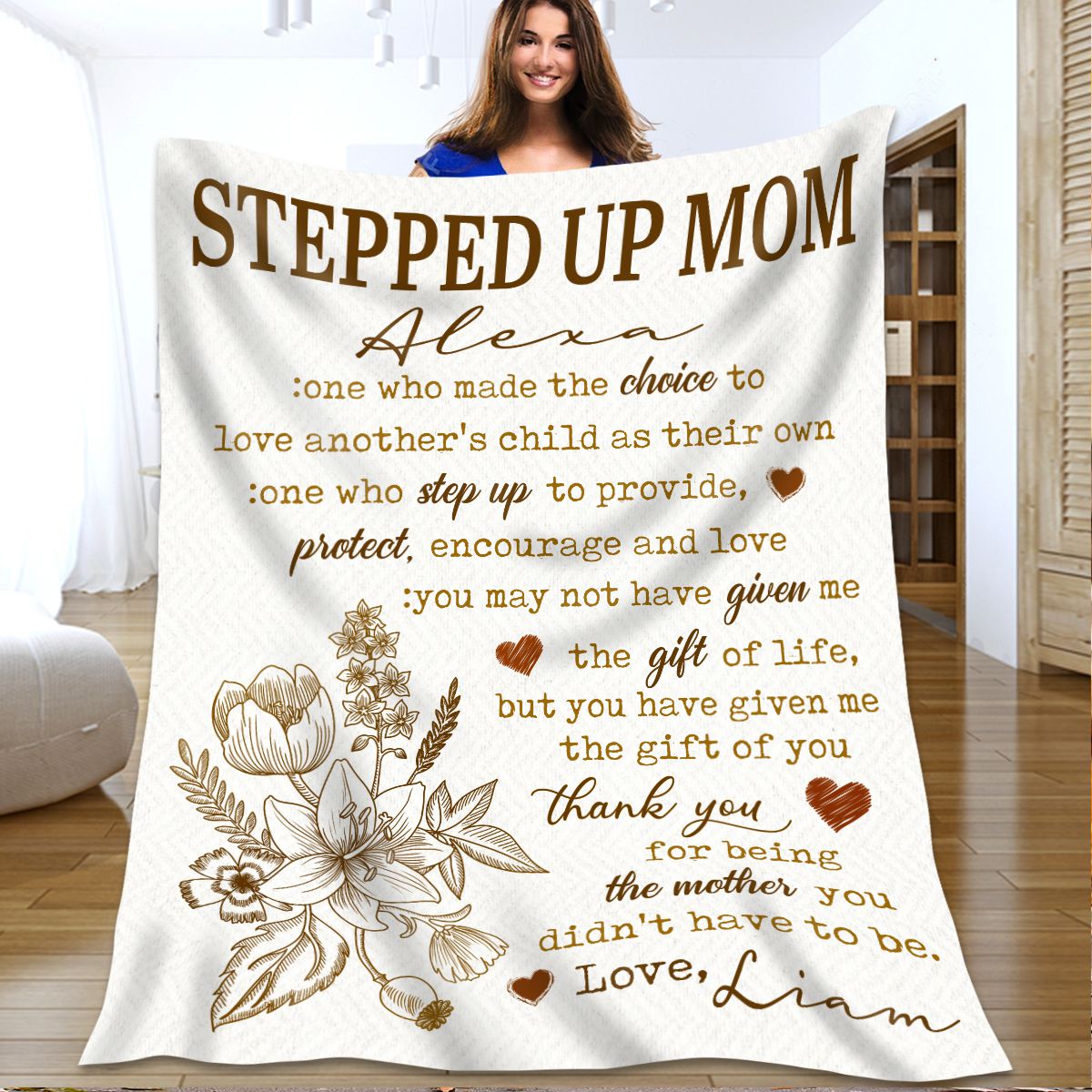 Blanket Gift Ideas For Step Mom, Life Has Given Me The Gift Of You Blanket  for Bonus Mom Mothers Day, Best Step Bonus Mom Stepmother Christmas Gifts -  Sweet Family Gift