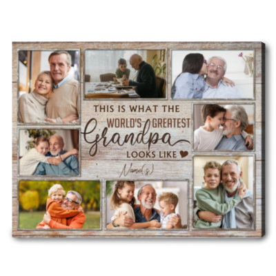 Personalized Grandpa's Photo Gift Father's Day Gift For Grandpa