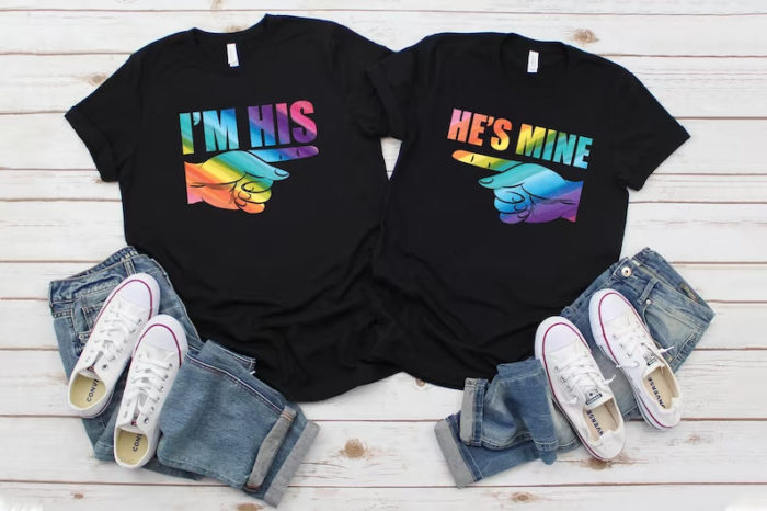 Cute Matching T-Shirt, Matching Sweatshirts - Wedding Gifts For Gay Male Couples