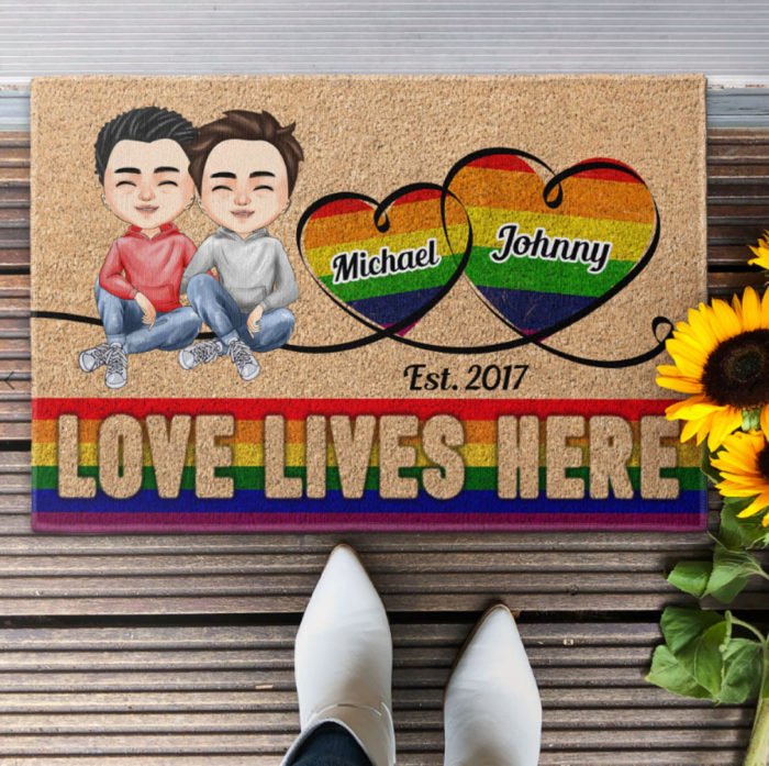 Personalized Face Doormat - wedding gifts for male gay couples