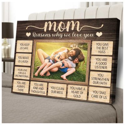 Custom Reasons Why We Love You Mom Canvas Unique Mother's Day Gift Idea 01