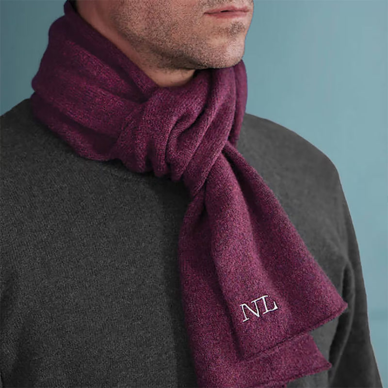 Fancy Monogrammed Scarves For Personalized Groomsmen Gifts
