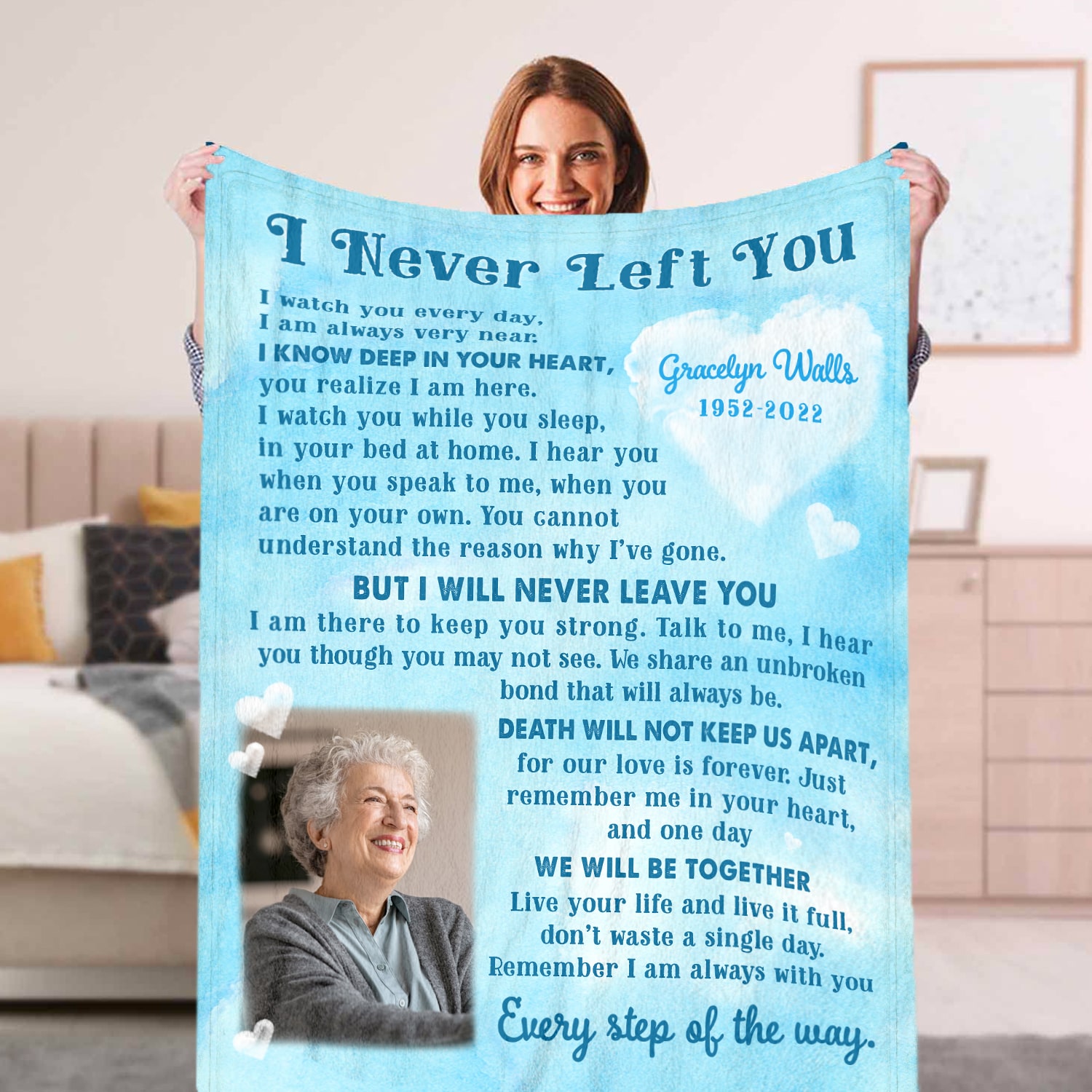 Memorial Blanket Gift For Loss Of Mom Personalized Mothers Day Gifts - Oh  Canvas