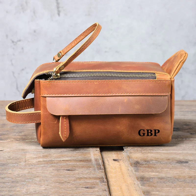 Leather Dopp Kits - Personalized Groomsmen Gifts