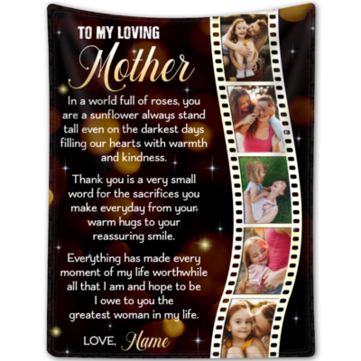 Custom Blanket Gift For Loving Mother Meaningful Mother's Day Gift Idea