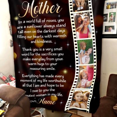Custom Blanket Gift For Loving Mother Meaningful Mother's Day Gift Idea 01