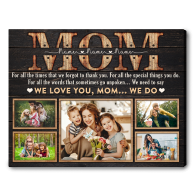 Thoughtful Mother's Day Gift Idea Custom Mom Canvas Gift For Birthday Mom