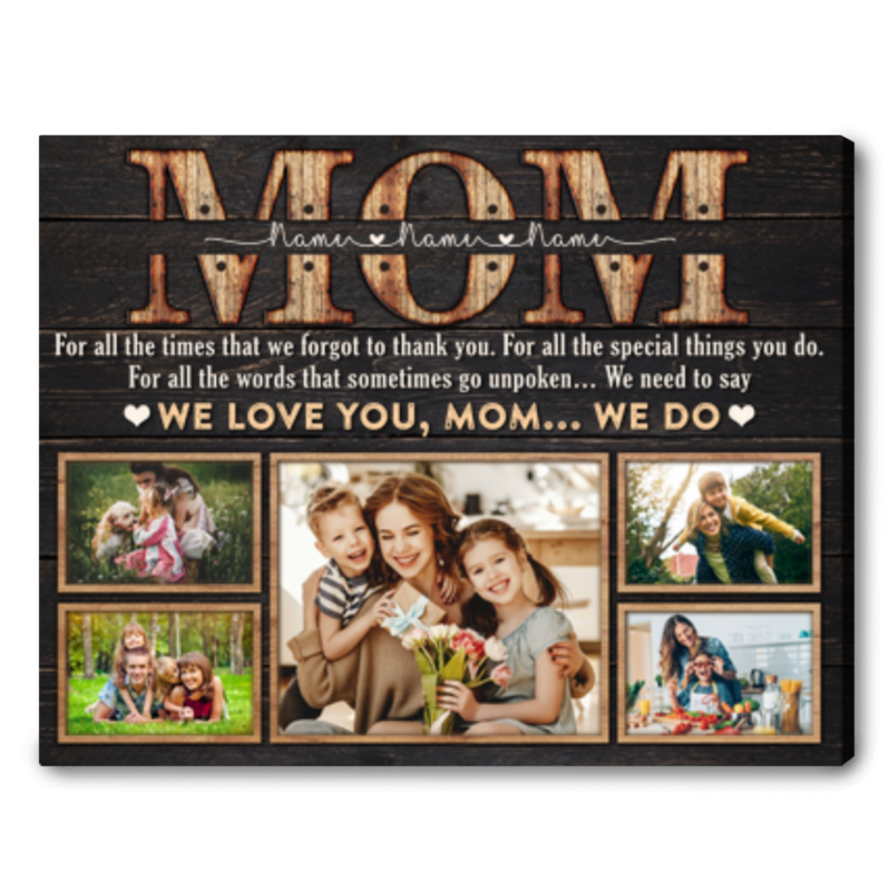 Unique Mother's Day Gift Custom Mom Canvas Gift For Birthday Mom Oh