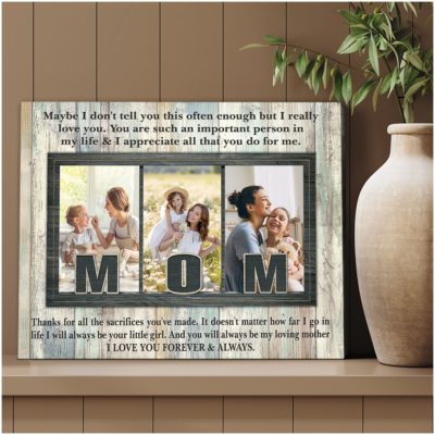 Thoughtful Gift For Mother's Day Custom Photos Mom Canvas Gift 01