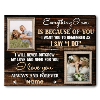 Thoughtful Gift Idea For Mother's Day Custom Photo Mom Canvas Print
